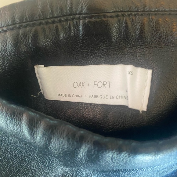 oak + fort vegan leather skirt - Picture 3 of 3